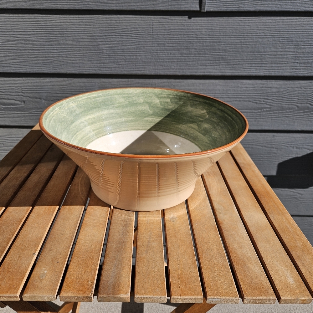 Vintage Italian Ceramiche Arianna Huge Serving Bowl 14" Diameter